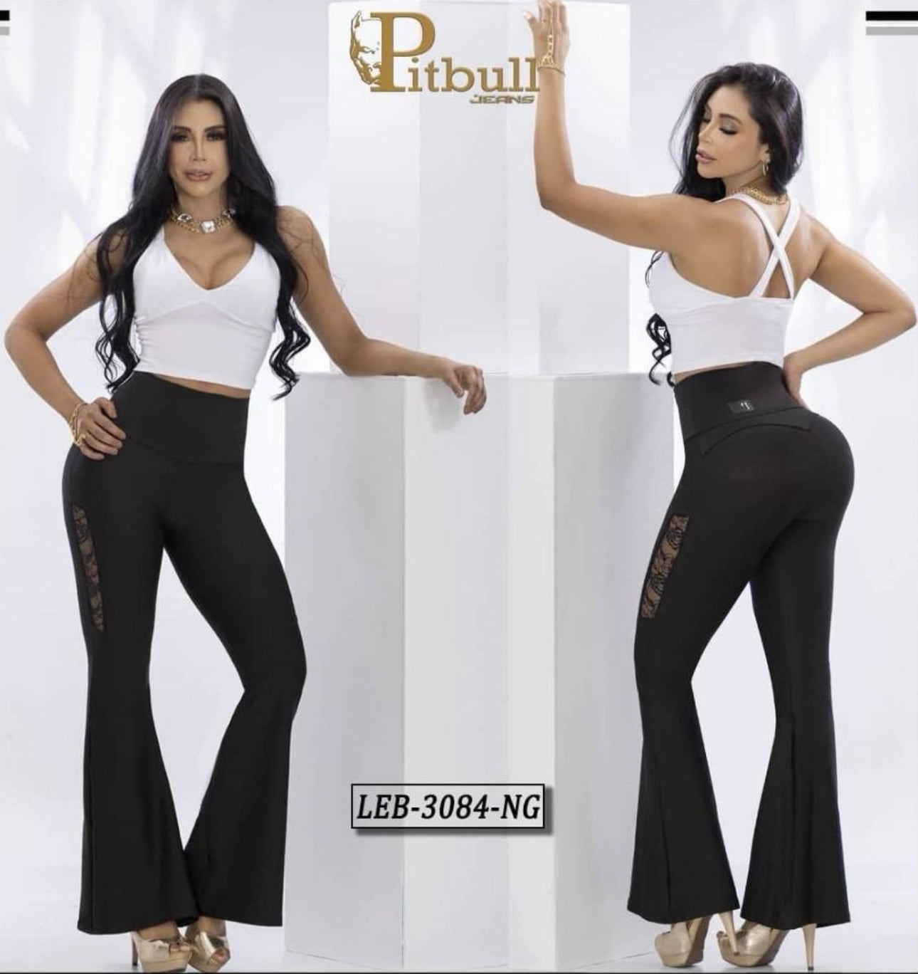 3084 - High Definition Leggings with Push Up System and Butt Lifter, bell boot