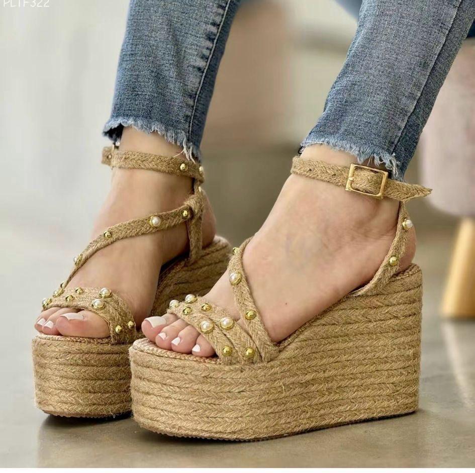Alicia /Colombian Sandals, Lightweight, Comfortable, Height 12 cm - Thin foot