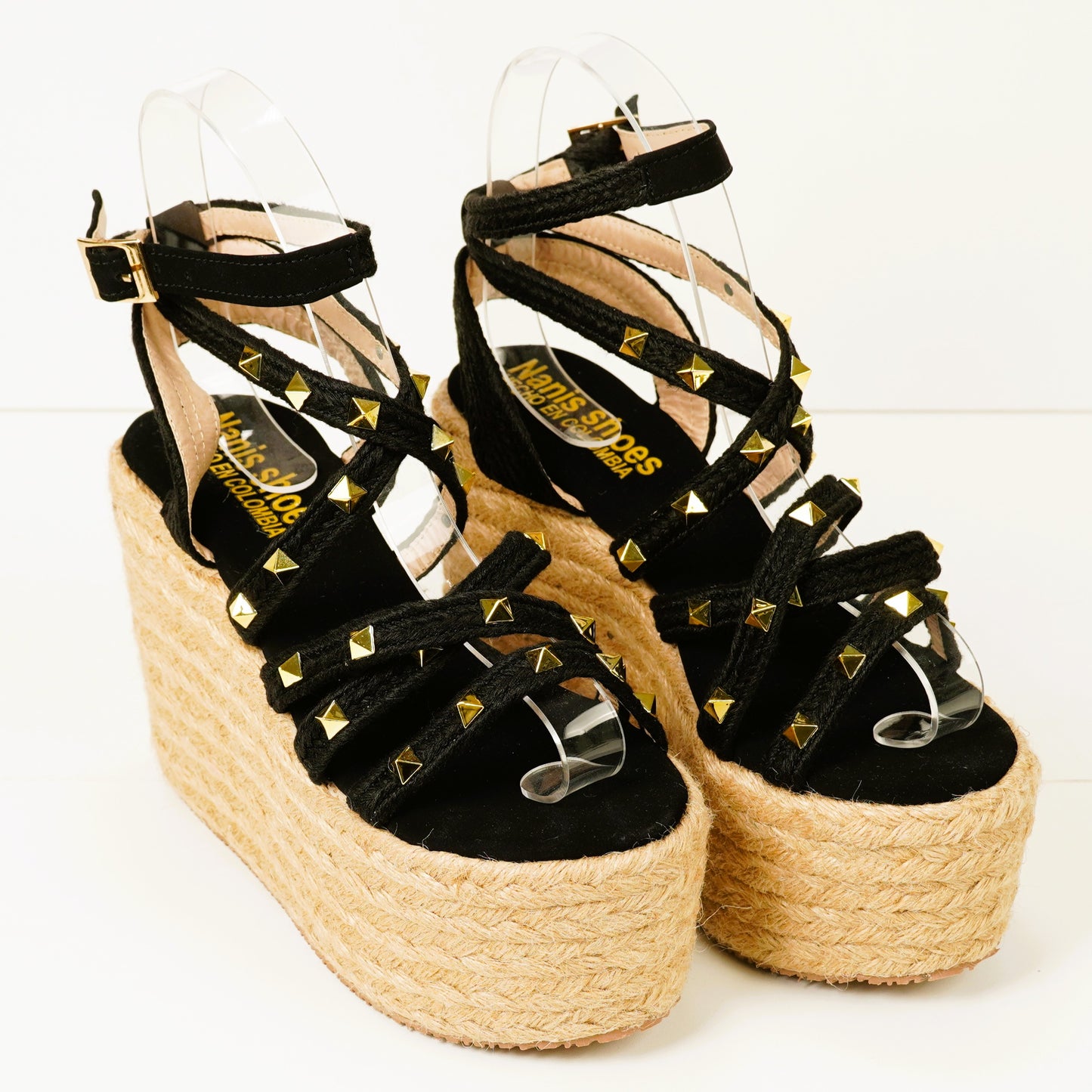 Dulce - Colombian Sandals, Height 12cm, Lightweight, Jute Elegant, - Thinfoot