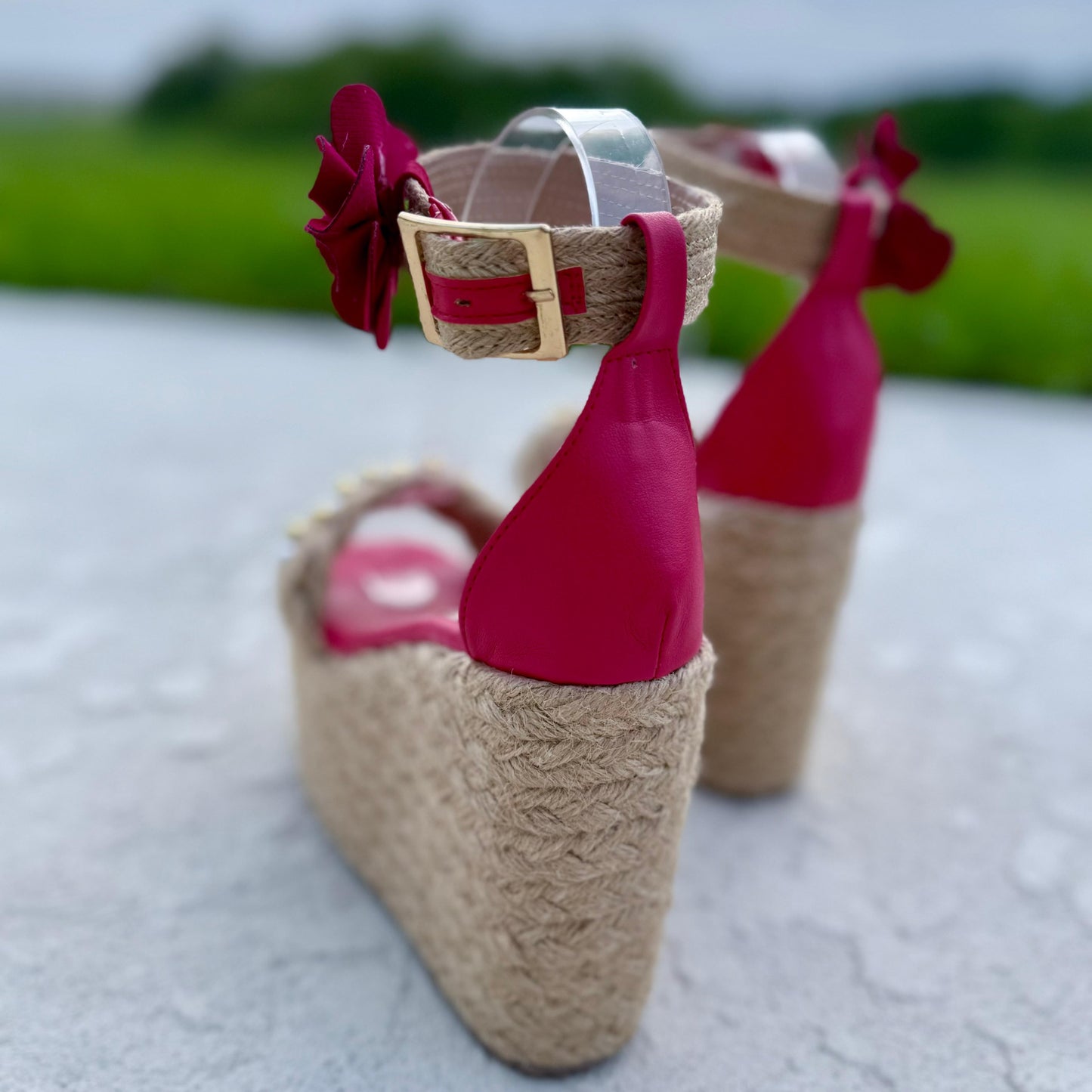 Ceci - High Quality and Comfort Handmade Platform Sandals. 12 cm - Regular foot
