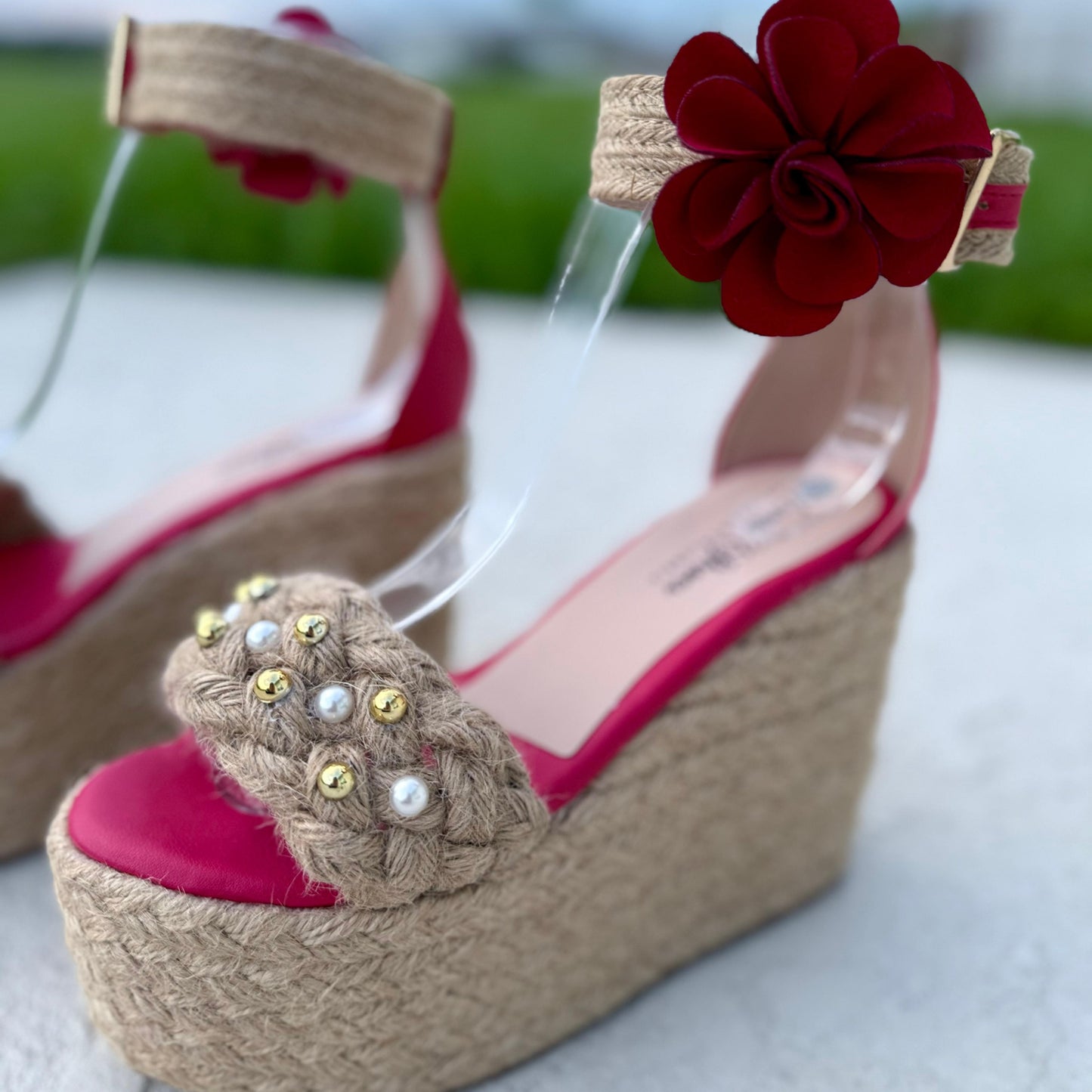 Ceci - High Quality and Comfort Handmade Platform Sandals. 12 cm - Regular foot