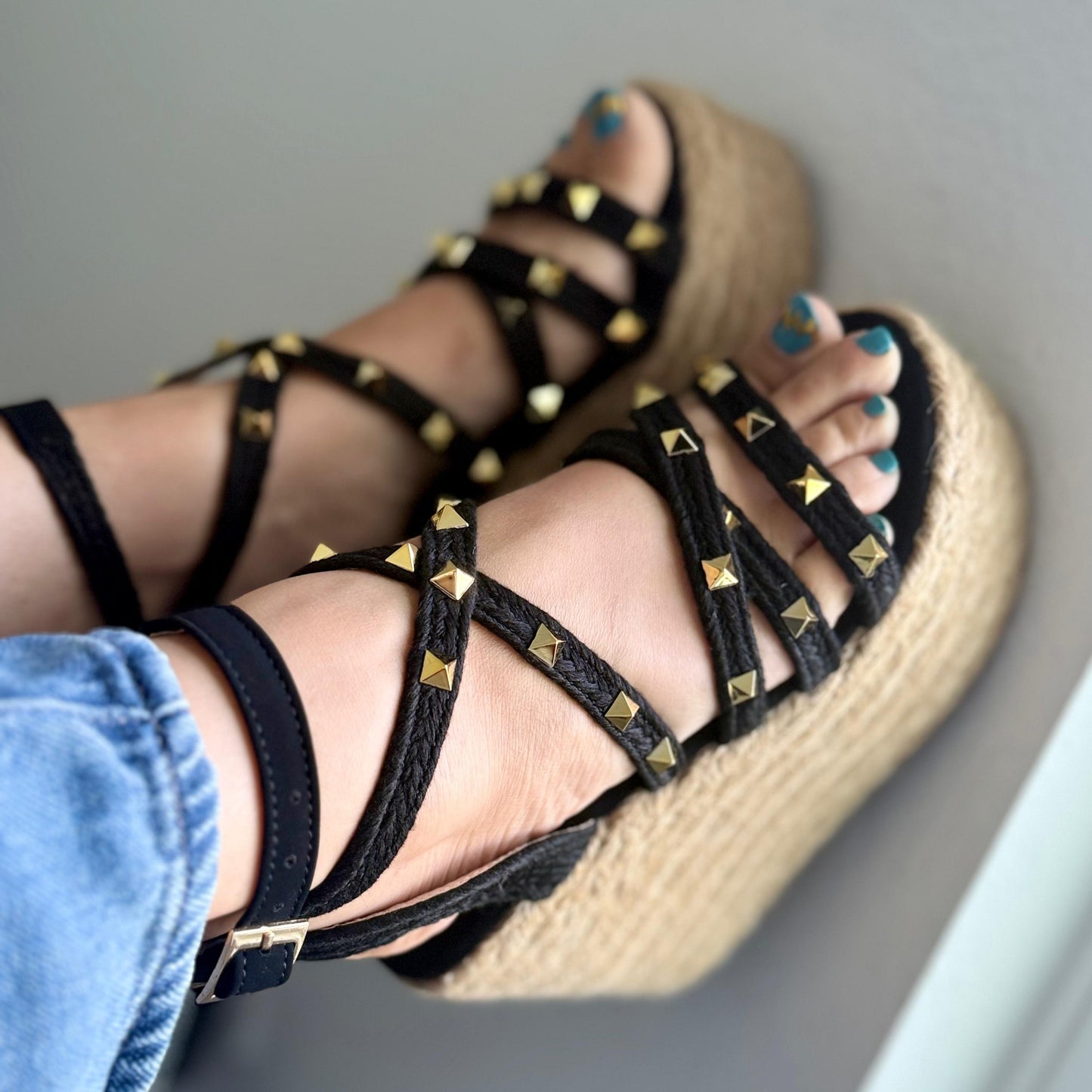 Dulce - Colombian Sandals, Height 12cm, Lightweight, Jute Elegant, - Thinfoot