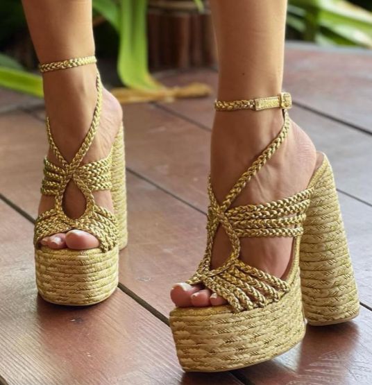 Rita- /High quality, Height 12 cm , Colombian Sandals, Lightweight, Comfortable, Elegant, - Thin foot