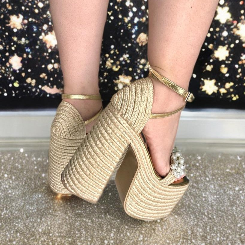 Almendra / High quality, Height 16 cm , Colombian Sandals, Lightweight, Comfortable, Elegant, - Thin foot