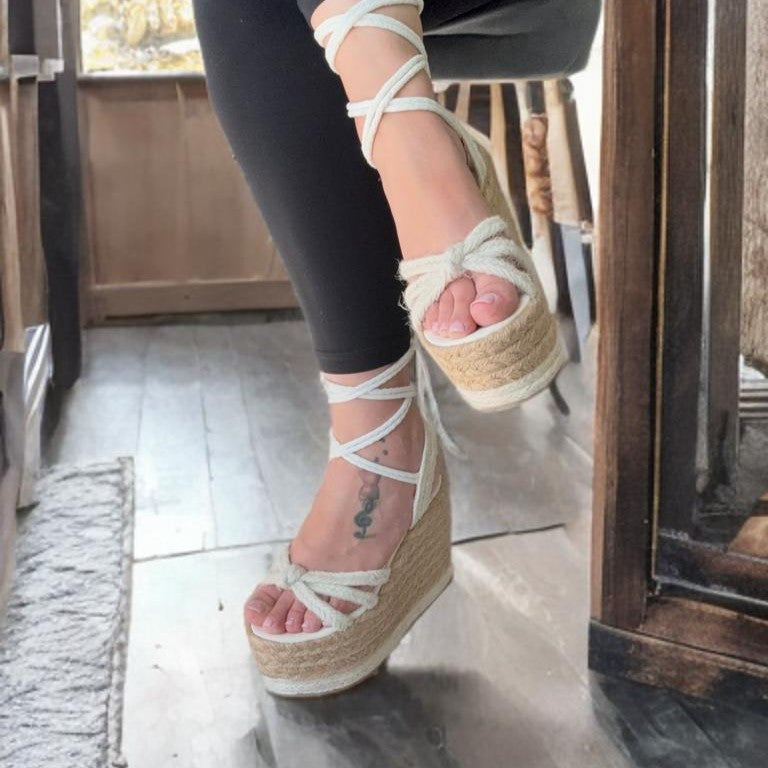 Genesis - High Quality and Comfort Handmade Platform Sandals.- 12 and 15 cm