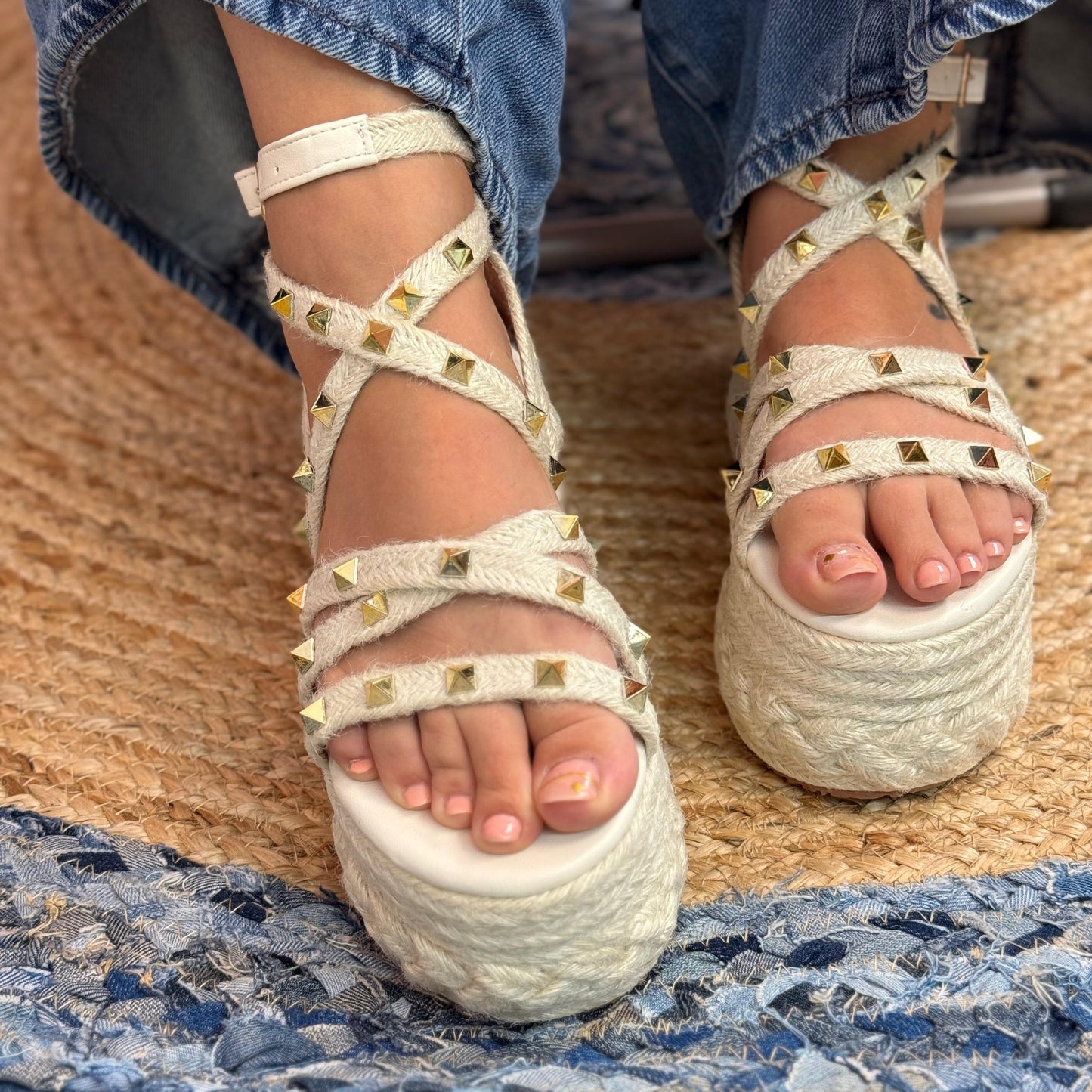 Mily 2.0 (Con trenza) - Heart Sandals Handmade Platforms of High Quality and Comfort.
