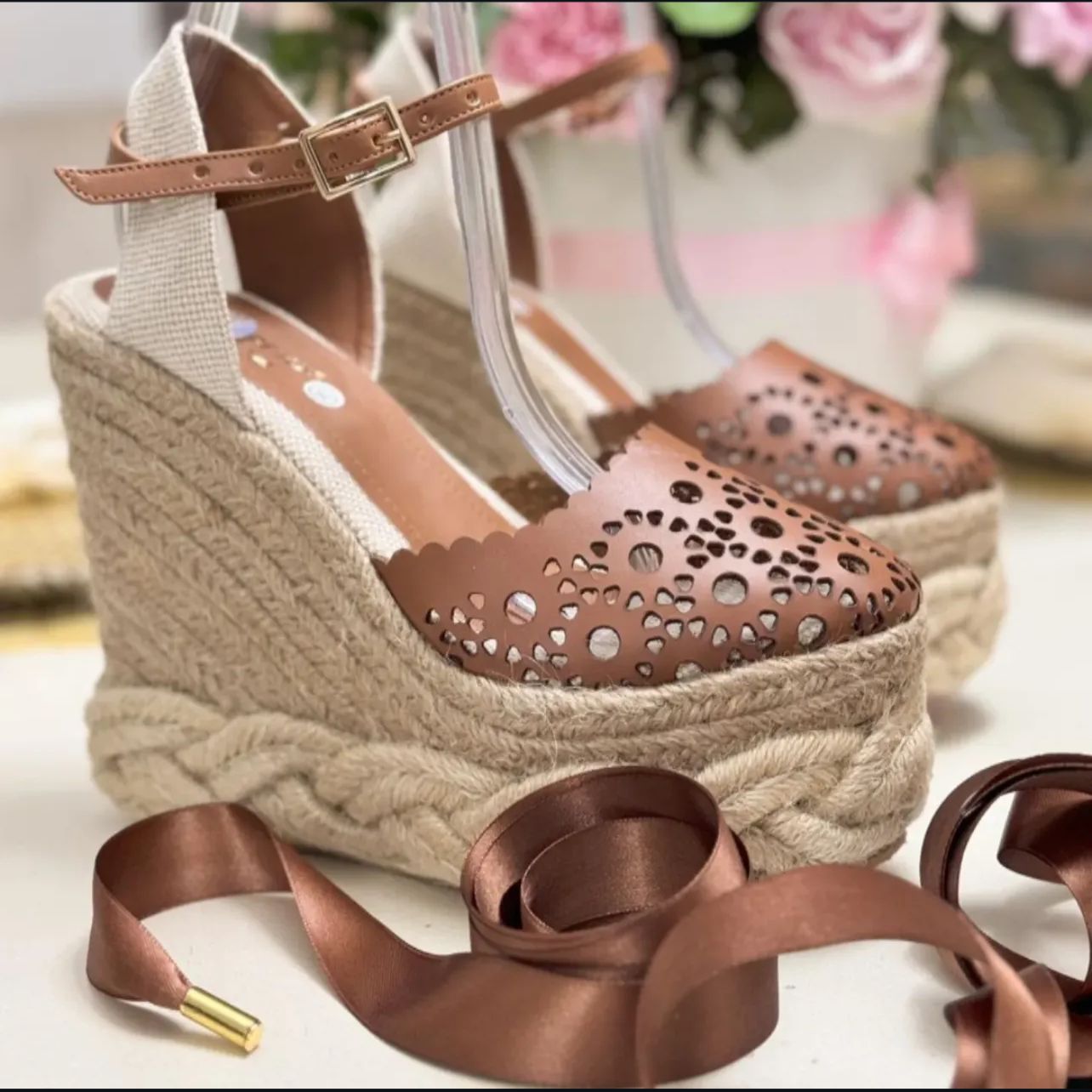 Anny - Sandals Handmade Platforms of High Quality and Comfort, Heigth 12 cm