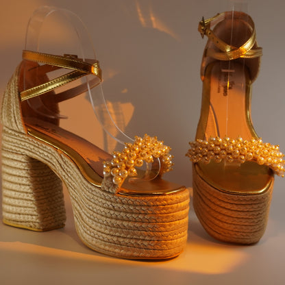 Almendra / High quality, Height 16 cm , Colombian Sandals, Lightweight, Comfortable, Elegant, - Thin foot