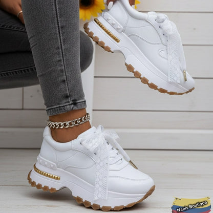 Meli - Luxury White and Gold Sneakers – New 2026 Collection: Premium Quality Made in Colombia with High-End Comfort