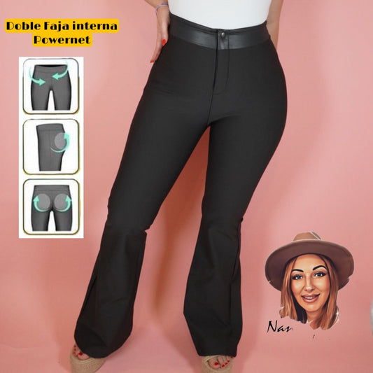 3177 - Leggings - Butt Lifter Push Up Reducer, Shaper with Double Girdle.