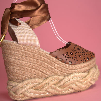 Anny - Sandals Handmade Platforms of High Quality and Comfort, Heigth 12 cm