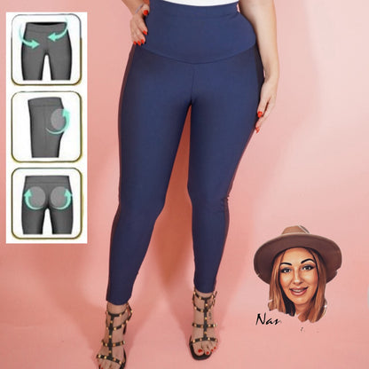 3167 - Leggings - Butt Lifter Push Up Reducer, Shaper with Double Girdle..