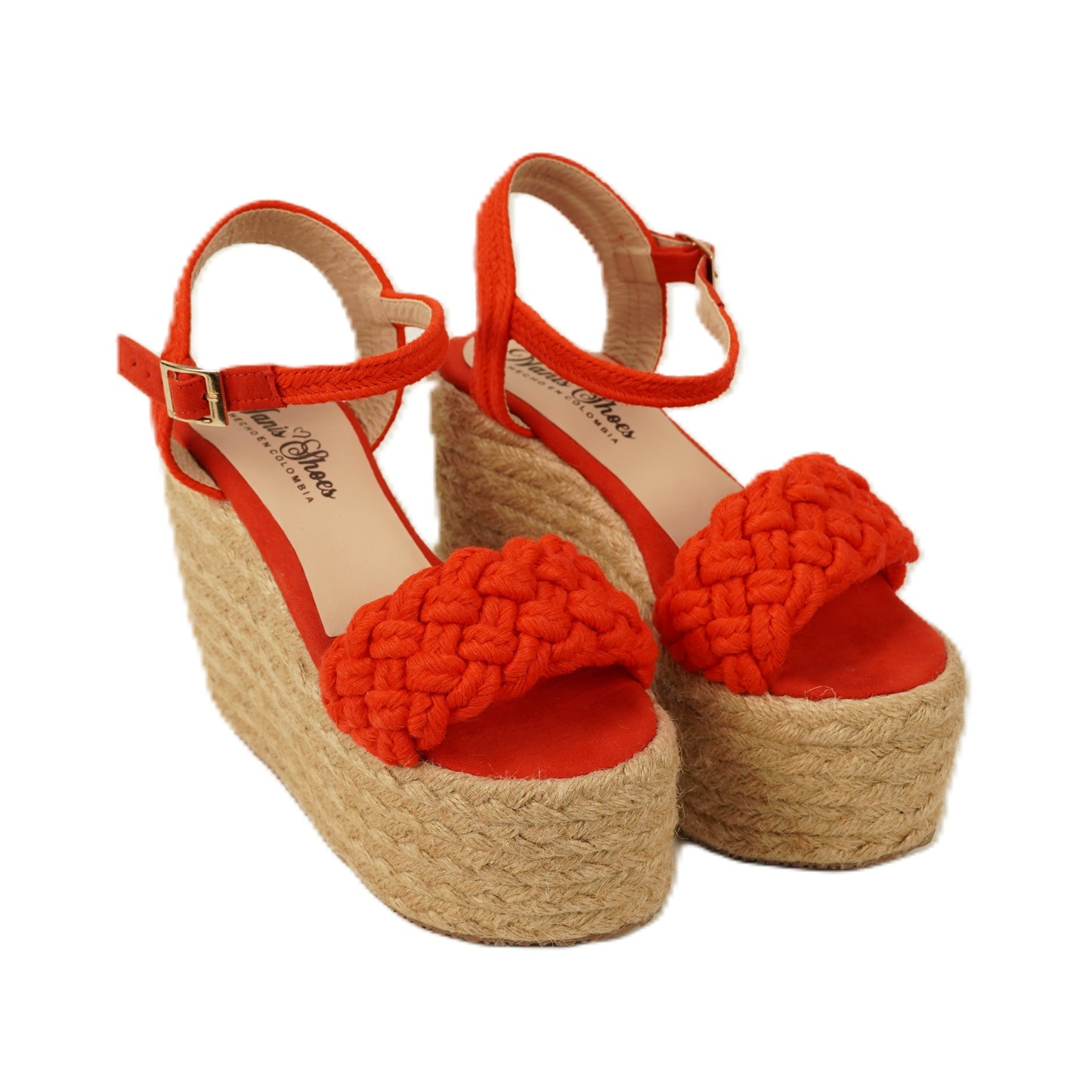 Vero / Sandals Handmade Platforms of High Quality and Comfort, Heigth 12 cm.