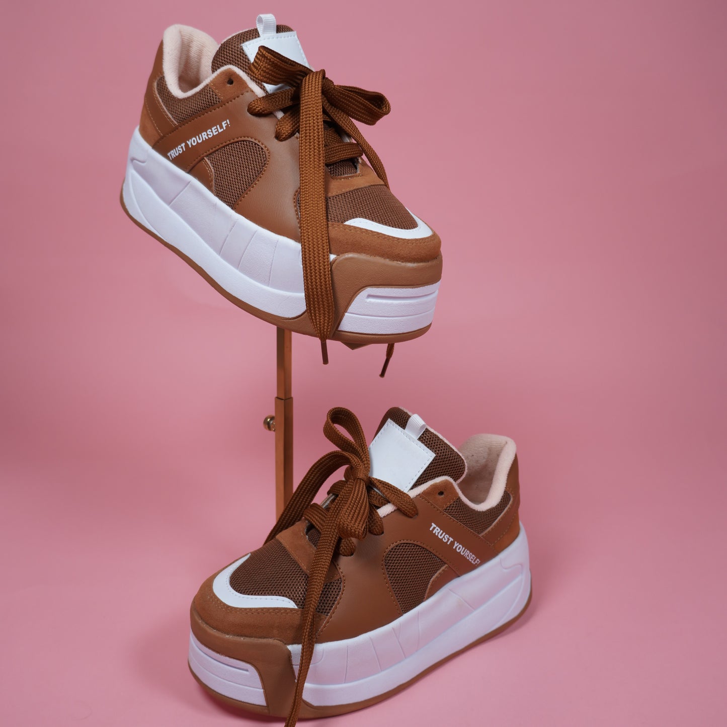 Brown - Urban Colombian Sneakers , Bright Flashes - Style and Comfort.
