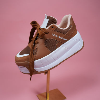Brown - Urban Colombian Sneakers , Bright Flashes - Style and Comfort.
