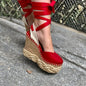Frambuesa/ Elegant- Height 12 cm  High quality, Colombian Sandals, Lightweight, Comfortable, - Thin foot