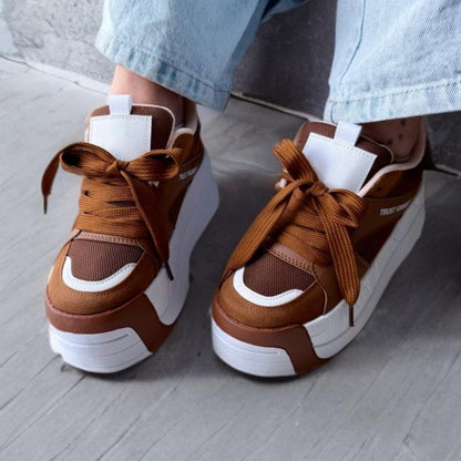 Brown - Urban Colombian Sneakers , Bright Flashes - Style and Comfort.