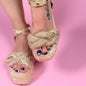 Bety -  High Quality and Comfort Handmade Platform Sandals. 15 cm