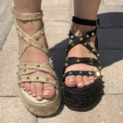 Mily 2.0 (Con trenza) - Heart Sandals Handmade Platforms of High Quality and Comfort.