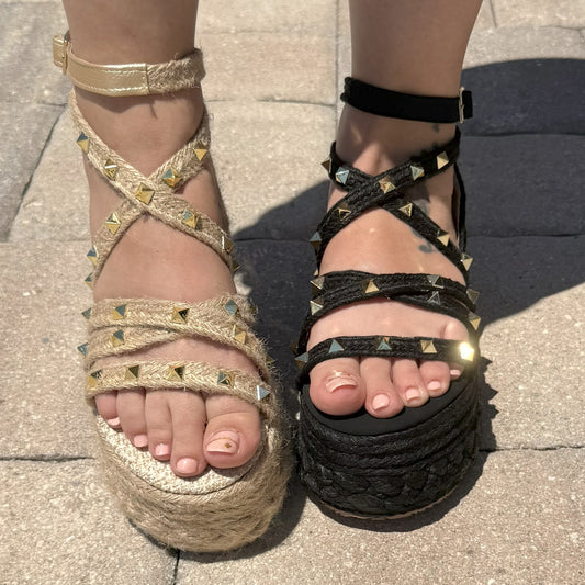 Mily 2.0 (Con trenza) - Heart Sandals Handmade Platforms of High Quality and Comfort.