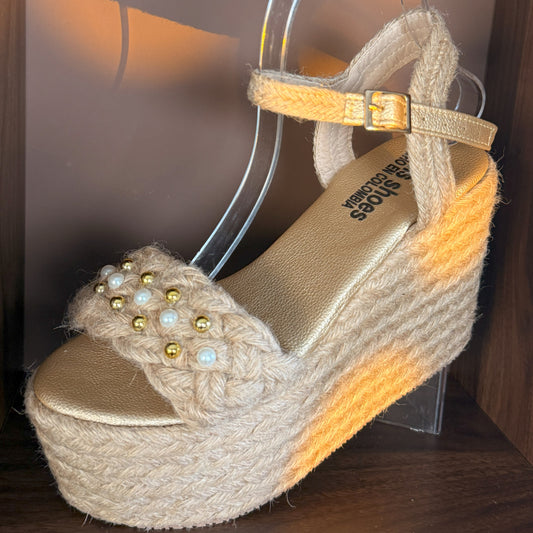 Doris / Sandals Handmade Platforms of High Quality and Comfort, Heigth 12 cm.
