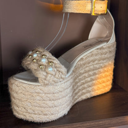 Doris Talon / Sandals Handmade Platforms of High Quality and Comfort, Heigth 12 cm.