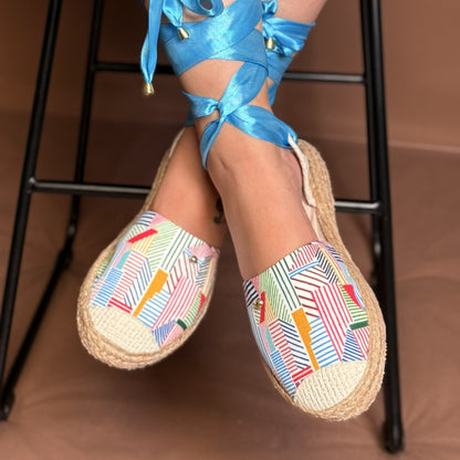 Peggy Colombian Alpargata Comfort Insole Lightweight Elegant Thin Foot Handcrafted Jute Sandals 15 cm Height Adjustable Buckle Closure Shoe