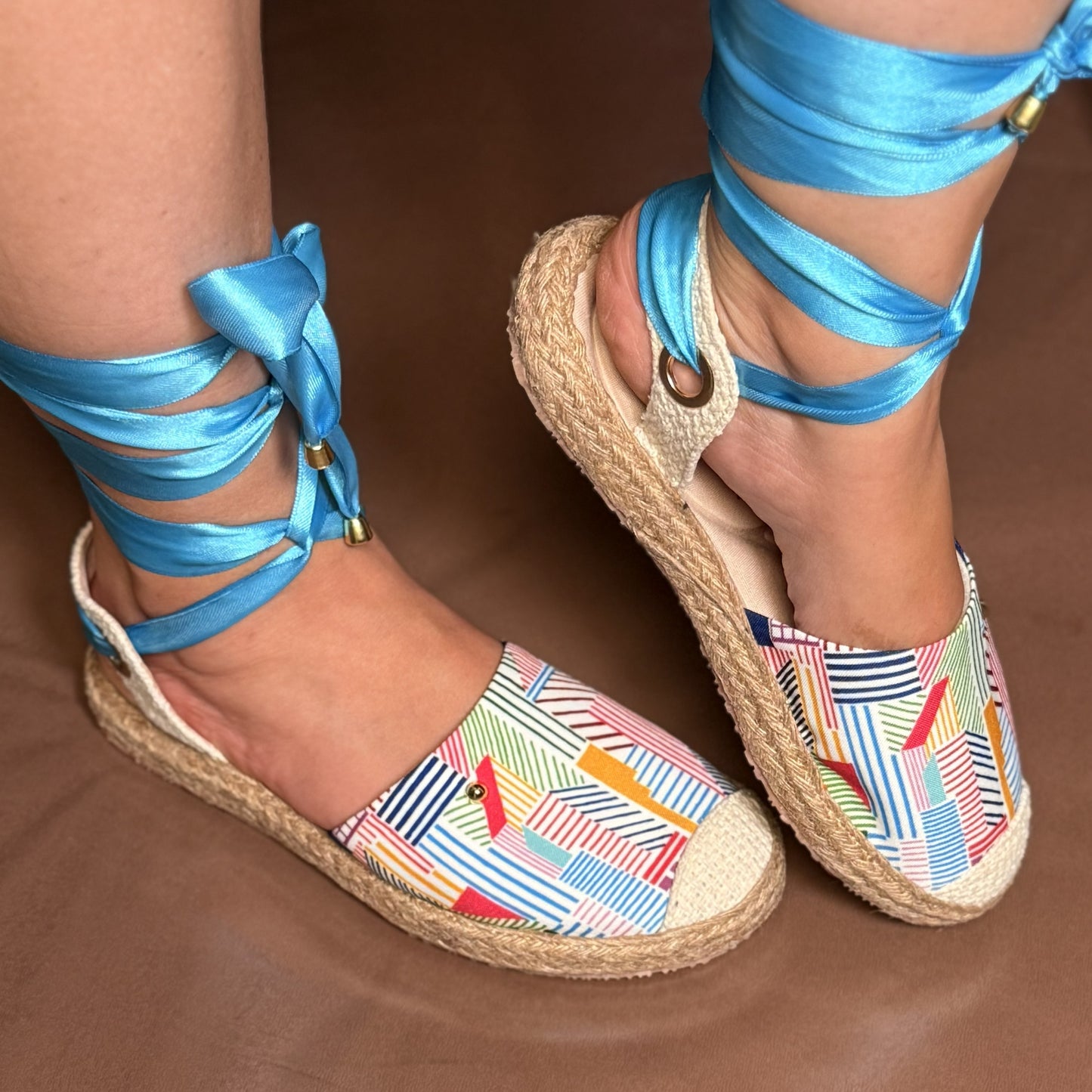 Peggy Colombian Alpargata Comfort Insole Lightweight Elegant Thin Foot Handcrafted Jute Sandals 15 cm Height Adjustable Buckle Closure Shoe