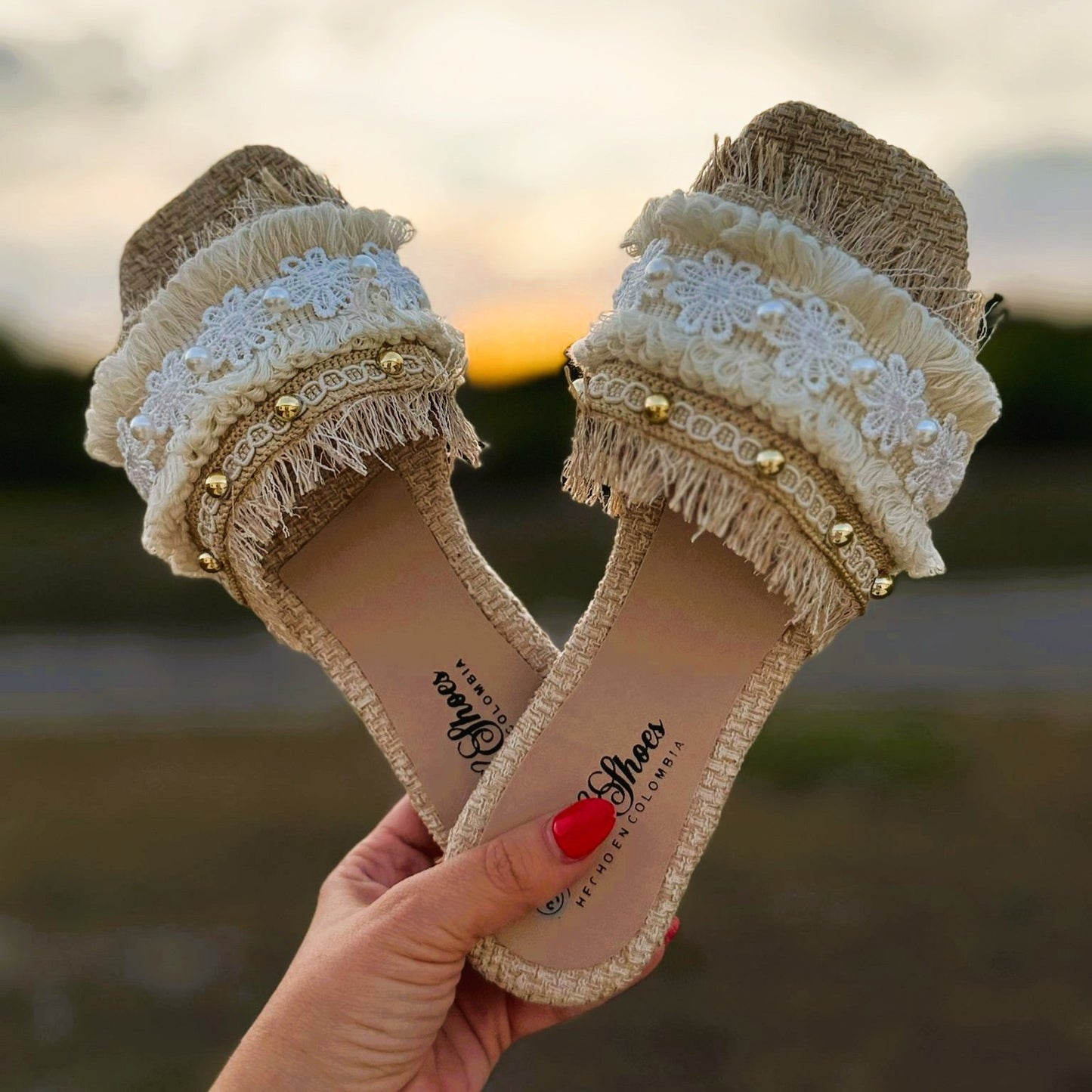 Maria / High Quality and Comfort Handmade Platform Sandals Flat