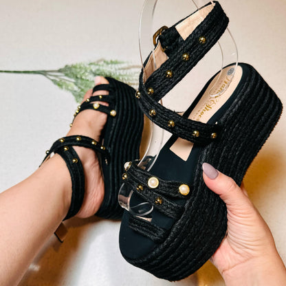Leidy /Colombian Sandals, Lightweight, Comfortable, Height 6cm - Wide foot