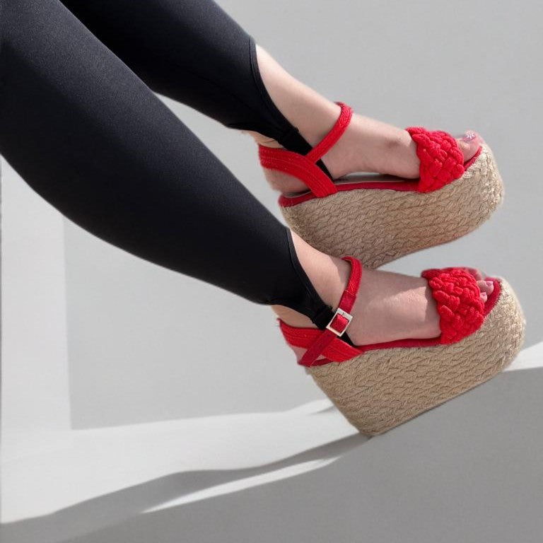 Vero / Sandals Handmade Platforms of High Quality and Comfort, Heigth 12 cm.