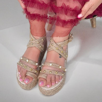 Leidy /Colombian Sandals, Lightweight, Comfortable, Height 6cm - Wide foot