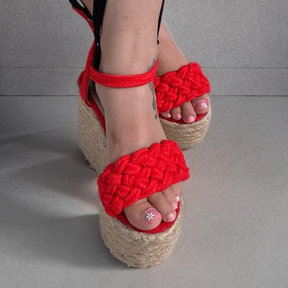 Vero / Sandals Handmade Platforms of High Quality and Comfort, Heigth 12 cm.
