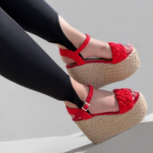 Vero / Sandals Handmade Platforms of High Quality and Comfort, Heigth 12 cm.
