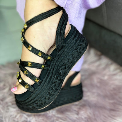 Mily 2.0 (Con trenza) - Heart Sandals Handmade Platforms of High Quality and Comfort.