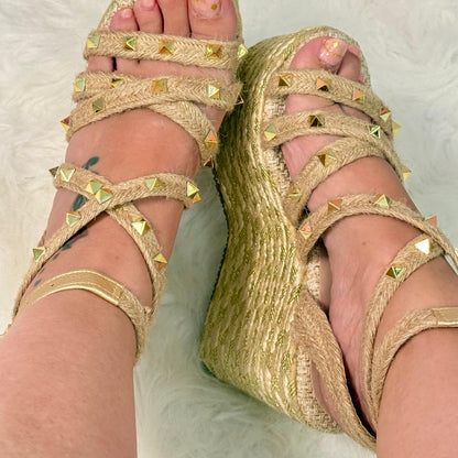 Dulce - Colombian Sandals,  Height 12cm, Lightweight, Jute Elegant, - Thinfoot
