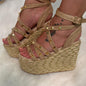 Dulce - Colombian Sandals,  Height 12cm, Lightweight, Jute Elegant, - Thinfoot