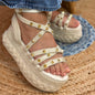 Mily 2.0 (Con trenza) - Heart Sandals Handmade Platforms of High Quality and Comfort.