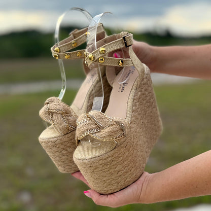 Bety -  High Quality and Comfort Handmade Platform Sandals. 15 cm