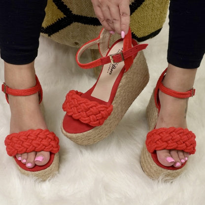 Vero / Sandals Handmade Platforms of High Quality and Comfort, Heigth 12 cm.