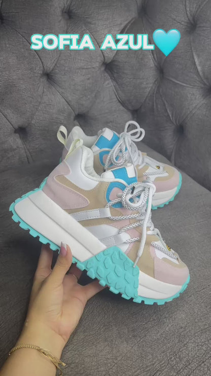Sofia - Urban Colombian Sneakers , Bright Flashes - Style and Comfort..